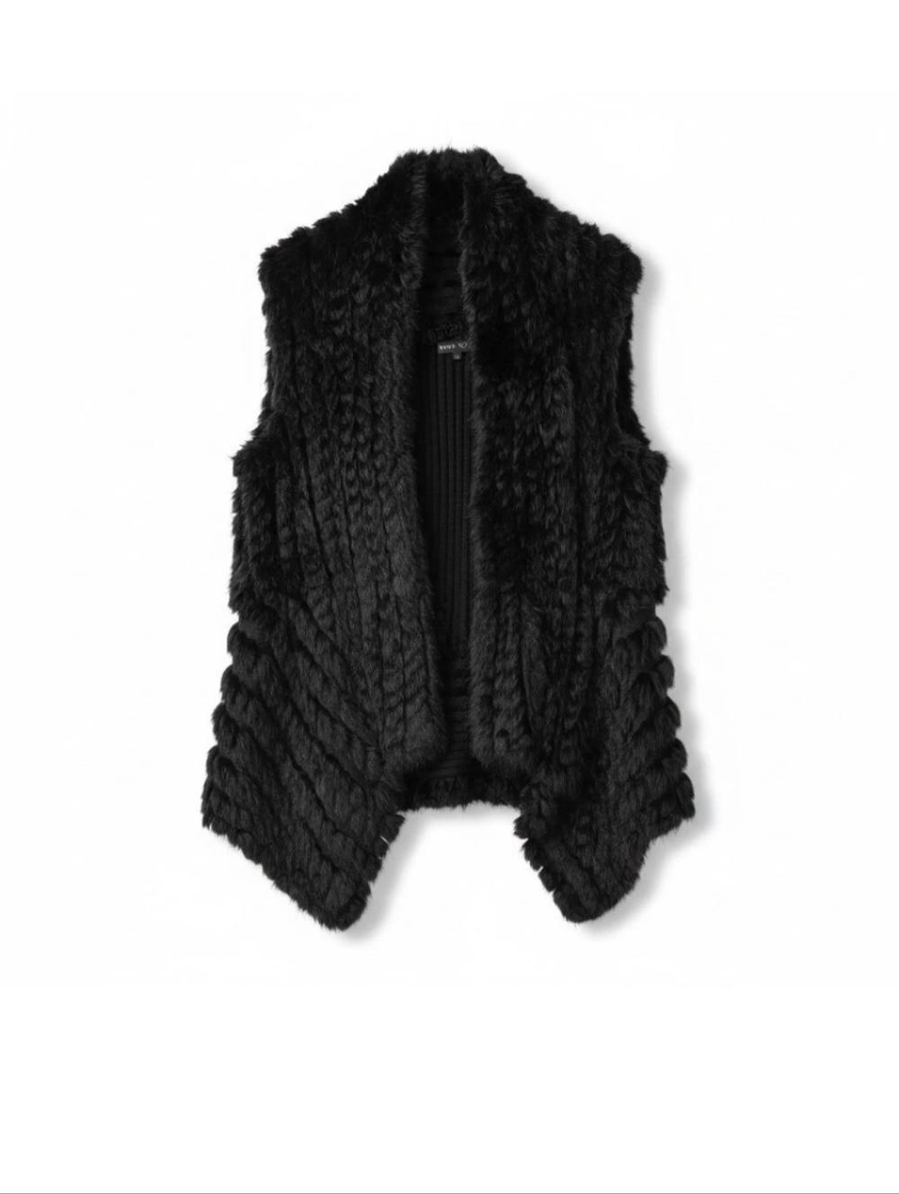 Boho Chic  Fur Vest - Black